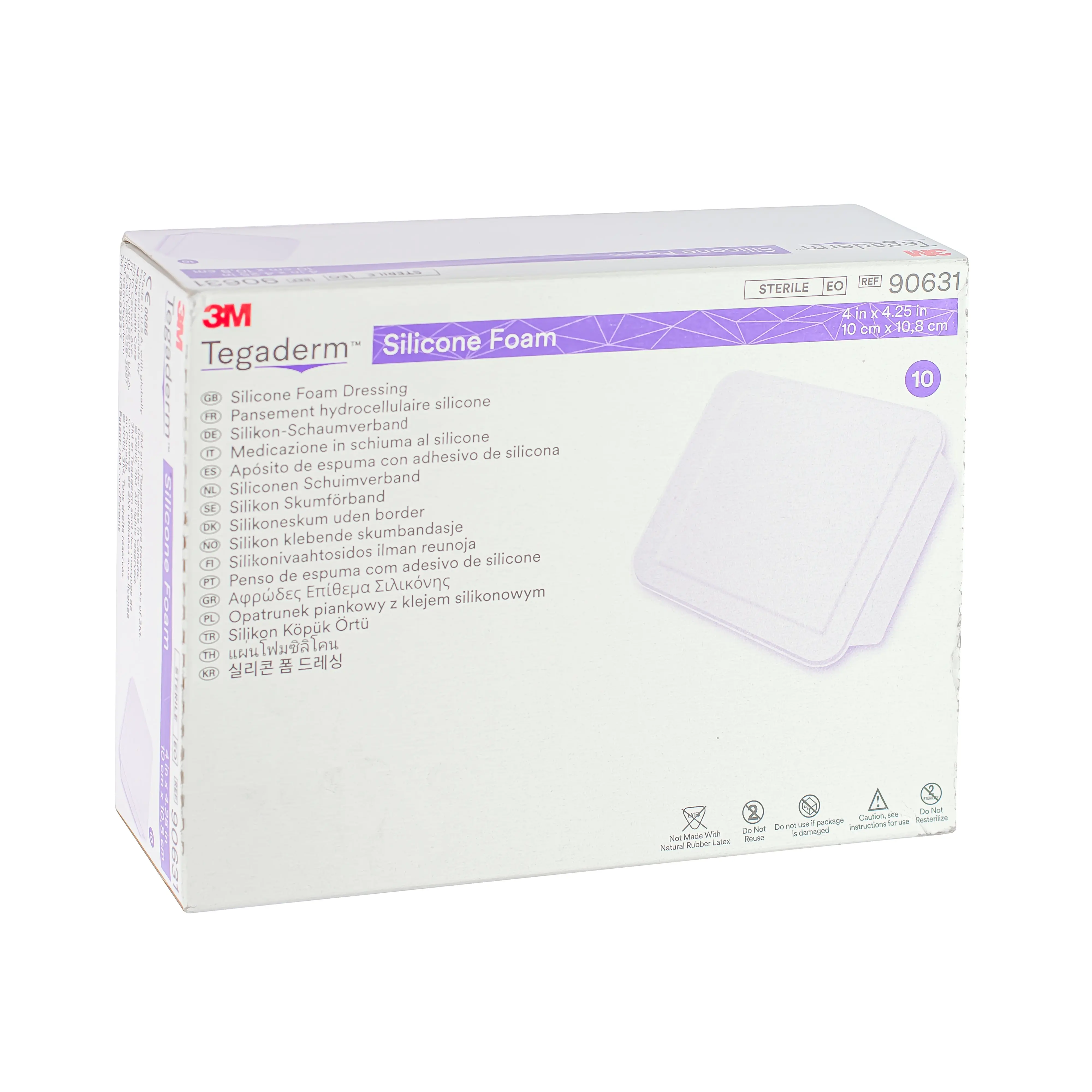 3M Tegaderm Silicone Foam Border Dressing (10cm x 10.8cm) (x1 or 10) - Image 5
