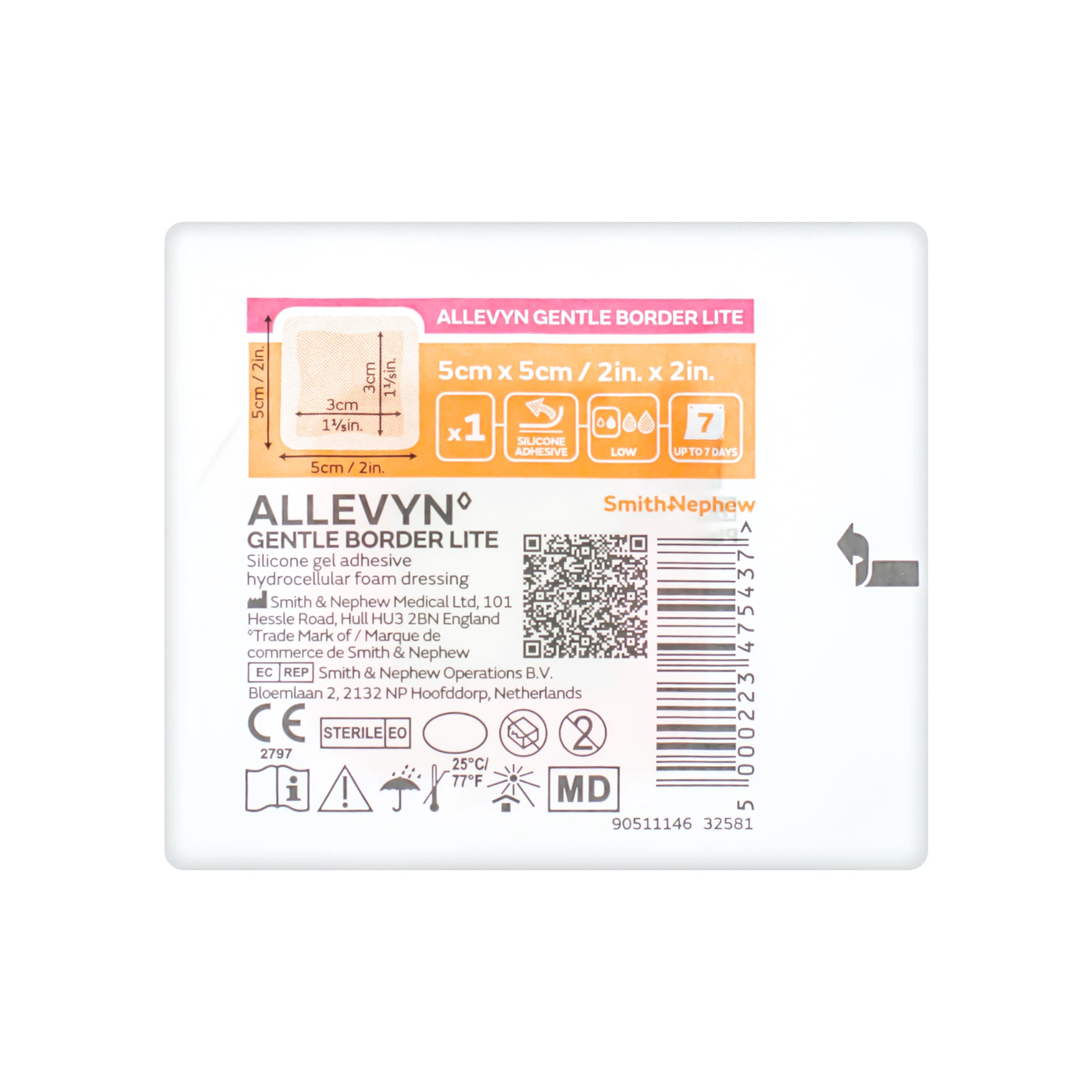 Allevyn Gentle Border Lite Dressing - Silicone Adhesive (Multiple Sizes) (x1 or 10) - Image 4