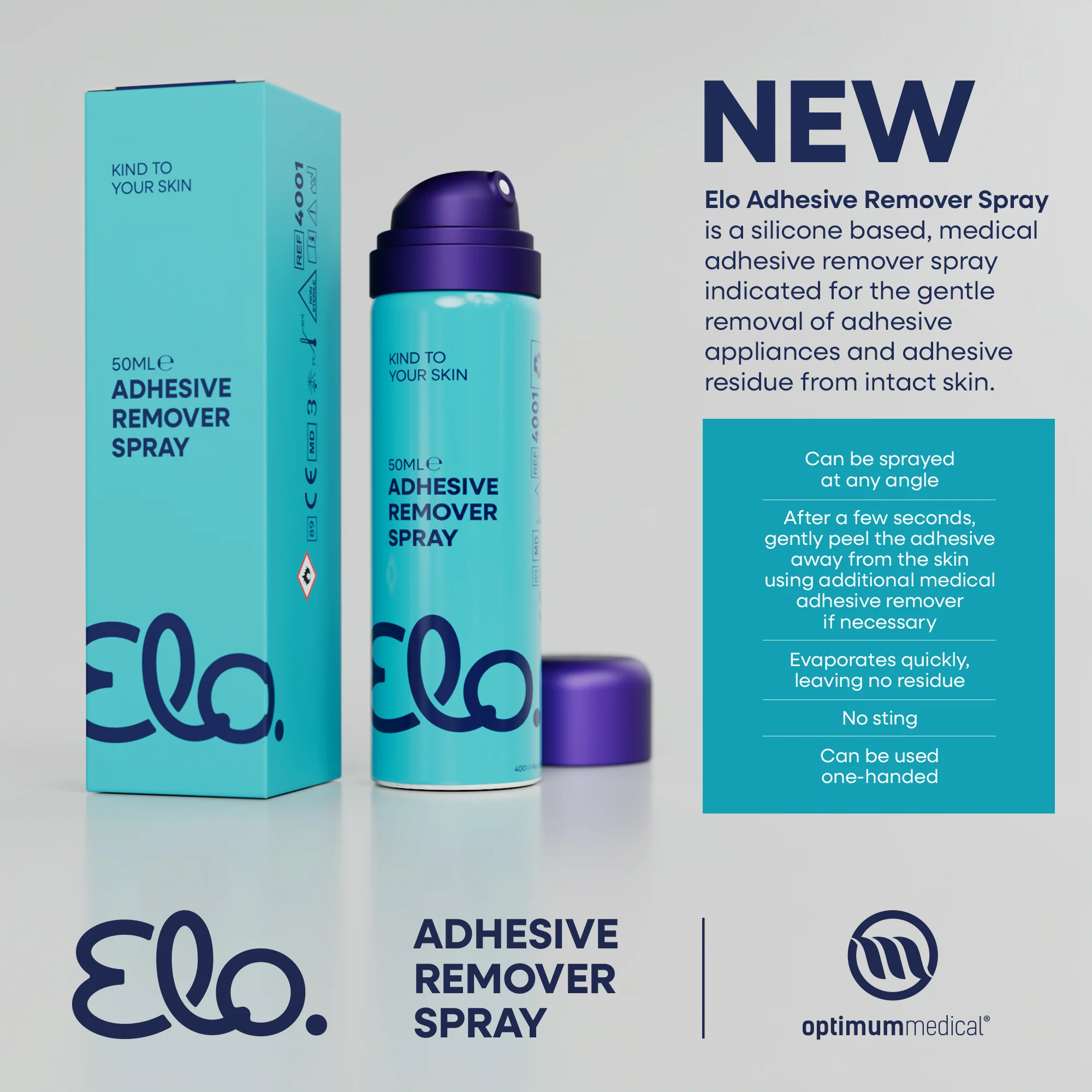 Elo No-Sting Medical Adhesive Remover Spray (50ml) - Image 5