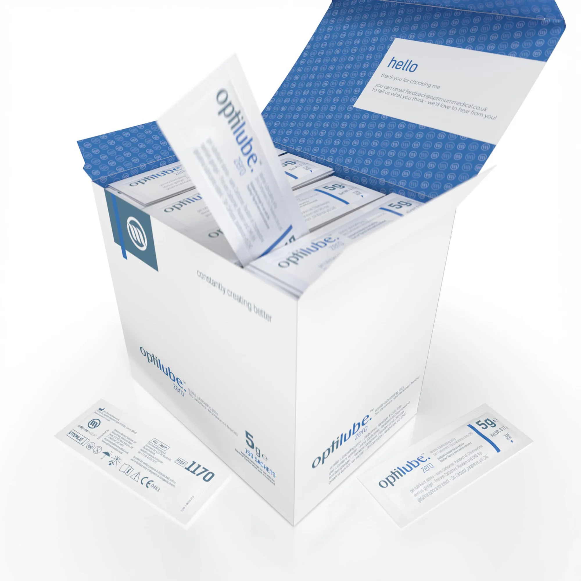 OptiLube Zero - Carbomer & Paraben Free Sterile Lubricating Jelly (5g) (x150) - Image 3
