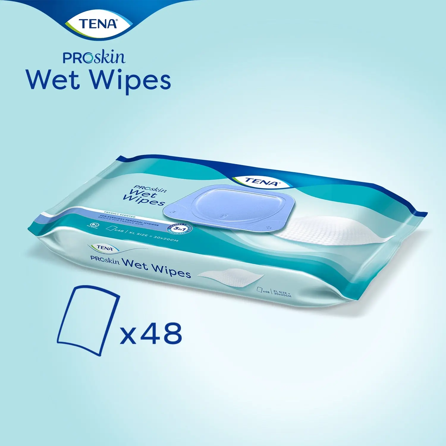 Tena  ProSkin Wet Wipes (x48) - Image 4