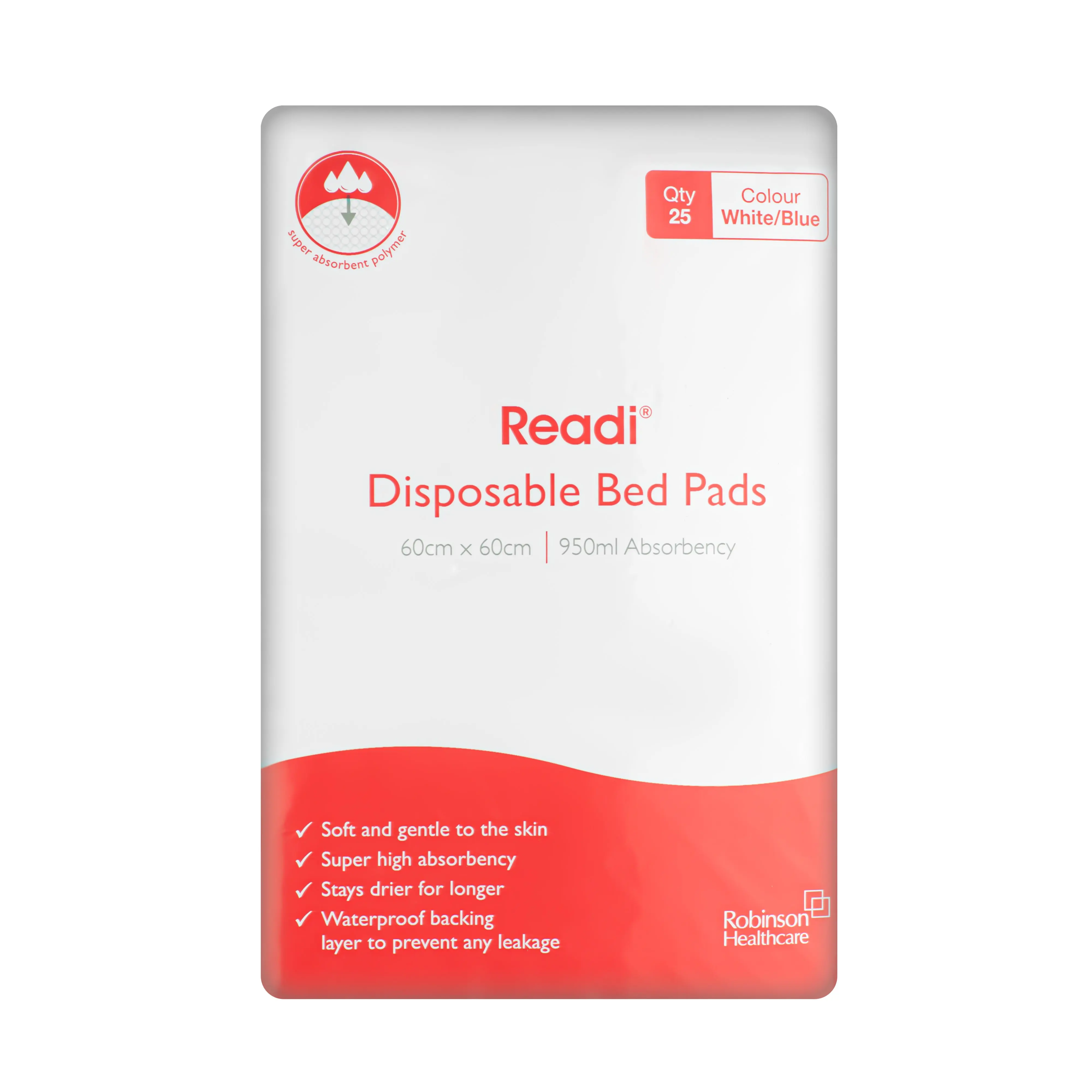 Readi Disposable Bed Pads (Multiple Sizes) (x25) - Image 4