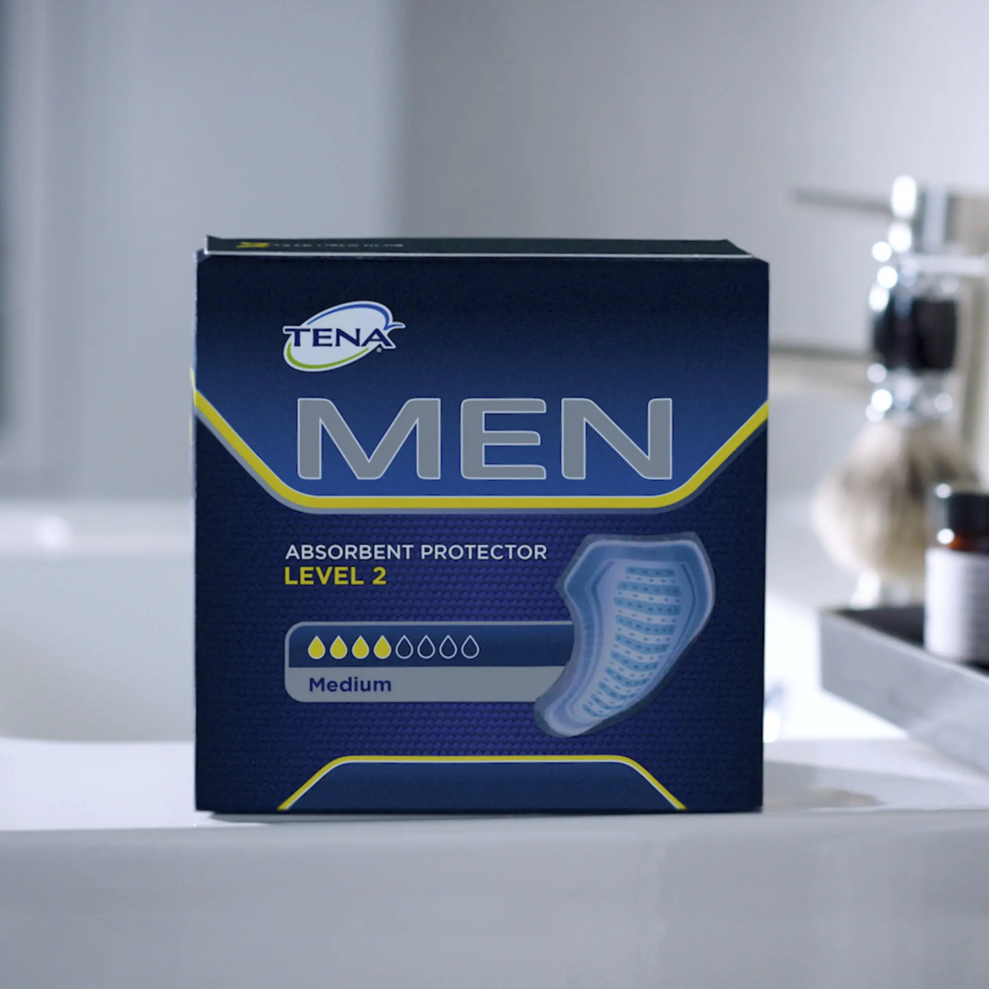 Tena Men Absorbent Incontinence Protector Pads (Level 2) (x20) - Image 3
