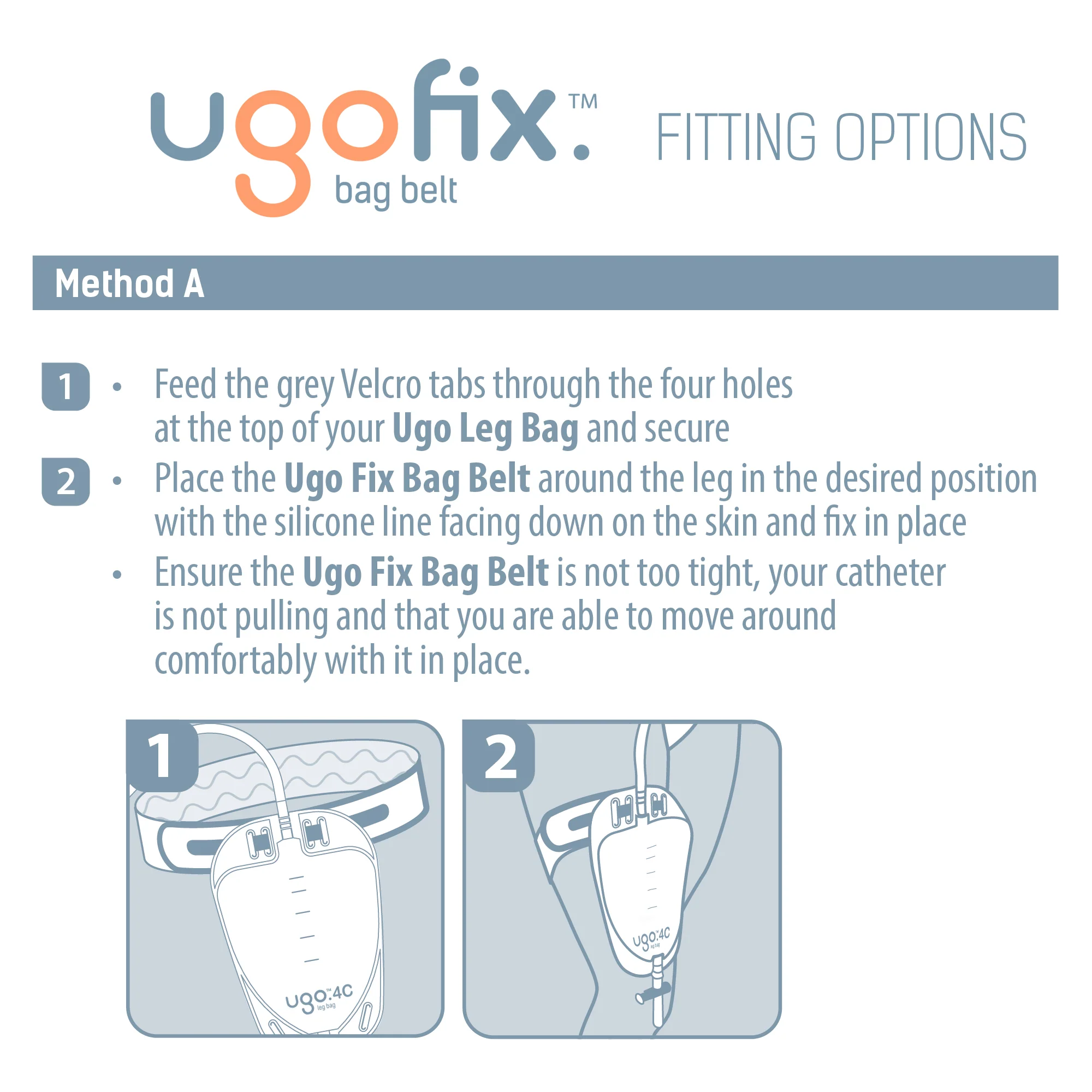 Ugo Fix Bag Belt - Catheter Leg Bag Support Strap (x3) - Image 7