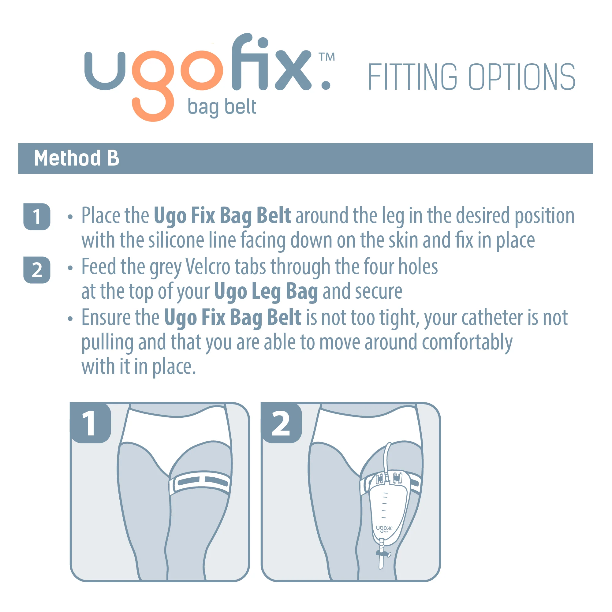 Ugo Fix Bag Belt - Catheter Leg Bag Support Strap (x3) - Image 8