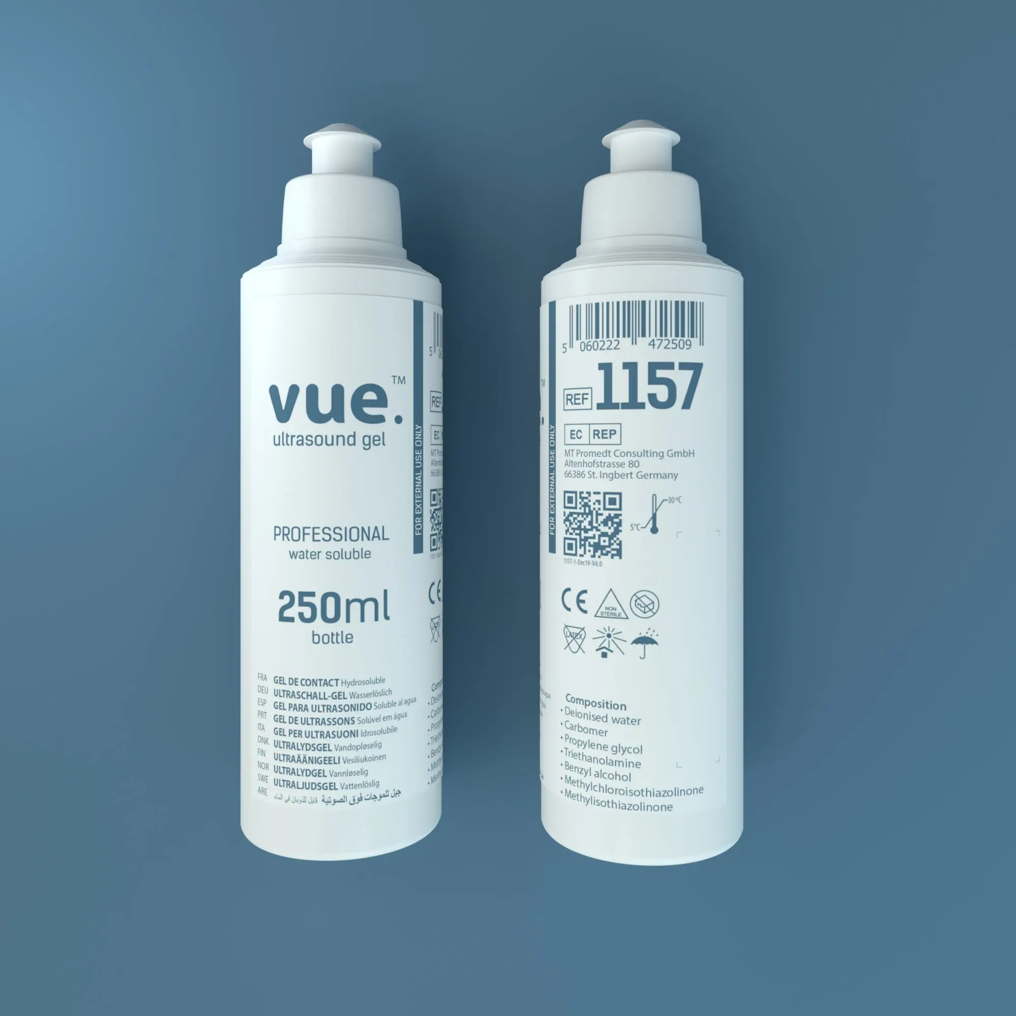 Vue Ultrasound Gel - Clear Conductive Transmission Gel (250ml or 1L) (x1) - Image 4