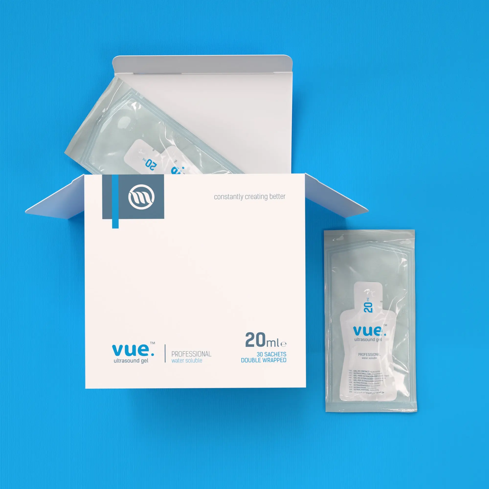 Vue Ultrasound Gel - Clear Conductive Transmission Gel (Sachets) (x30) - Image 4